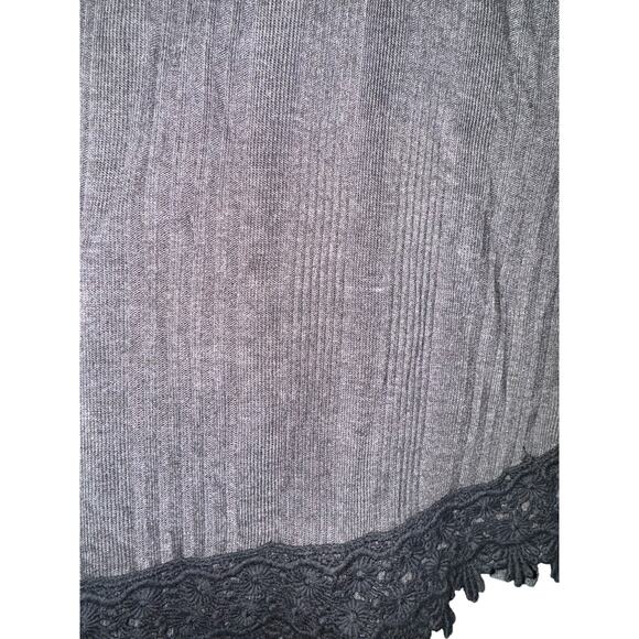 NWT Style & Co Ribbed Lace Trim Top Blouse Women's 2X Workwear Career Whimsygoth - Picture 2 of 7